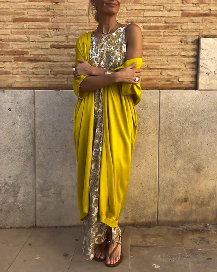 Vestido largo elegante + cárdigan a juego DE REGALO